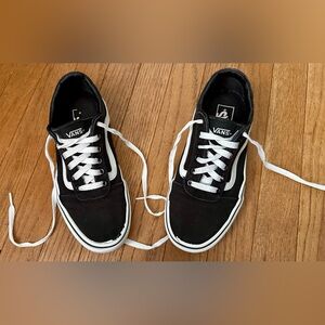Vans Black and White Canvas Sneakers